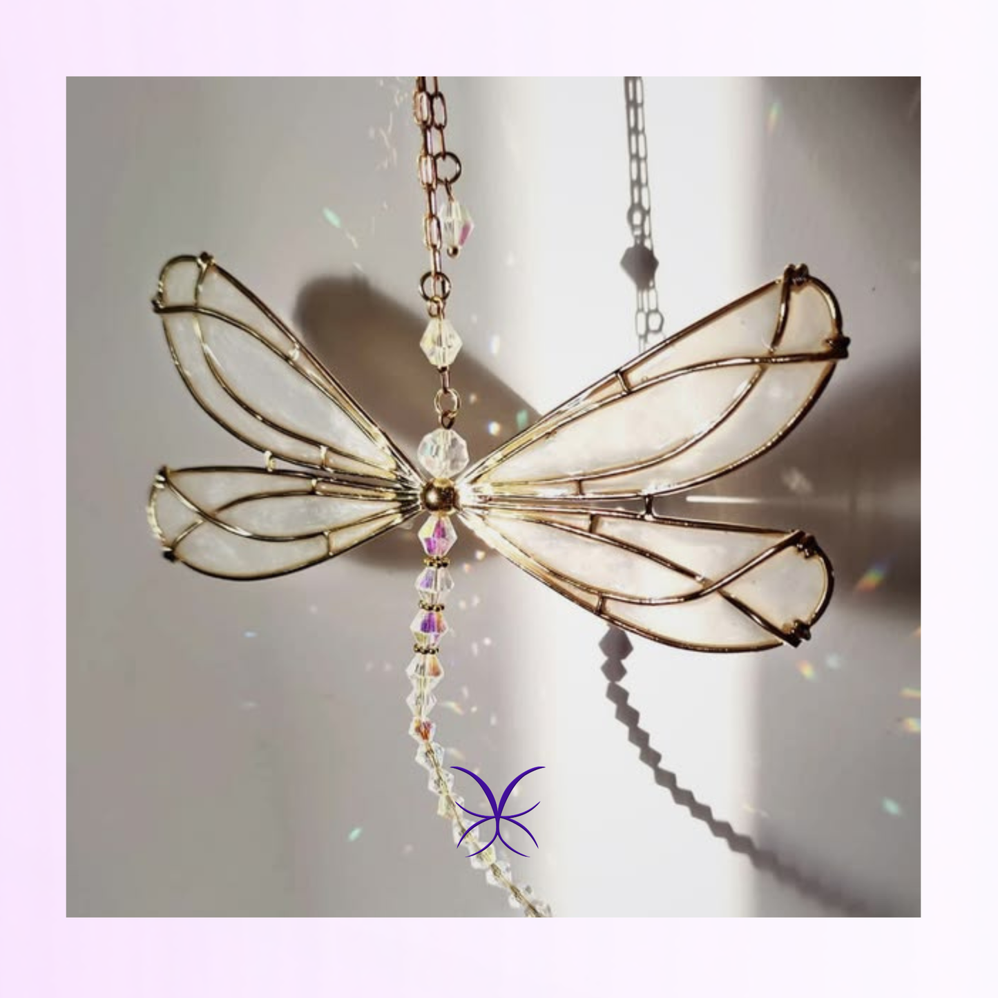 Dragonfly Crystal Sun Catcher Pendant